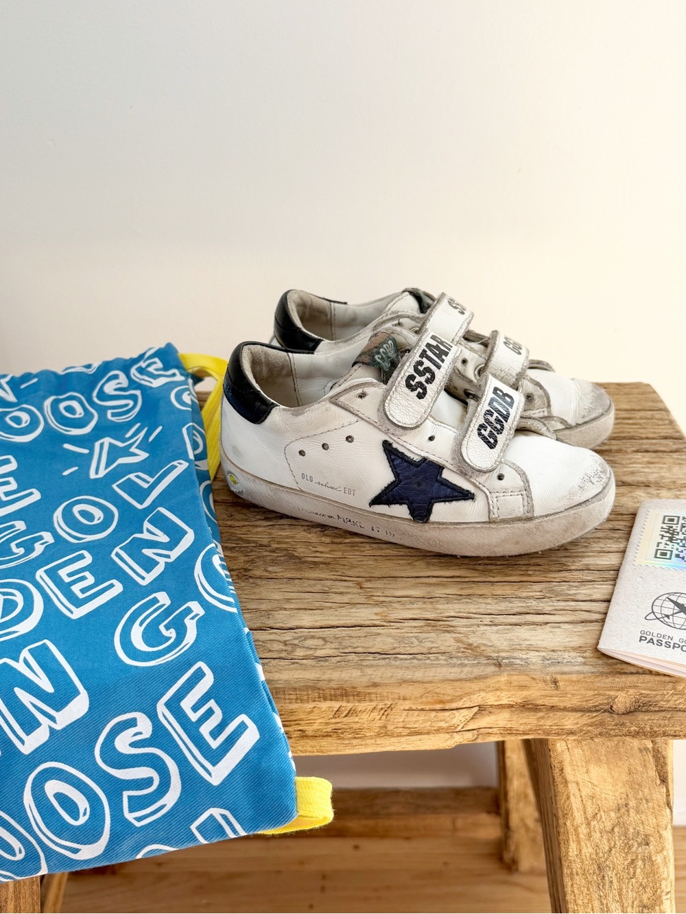 Toddler Boys Golden Goose Old School Sneakers Size 25